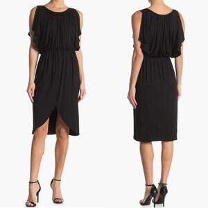 Trina Turk Lonnie Jersey Blouson Dress in Black, XS